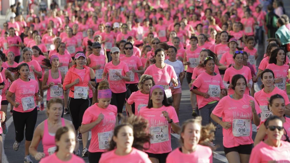 La boxeadora Marta Brañas, participante en la carrera de la mujer
