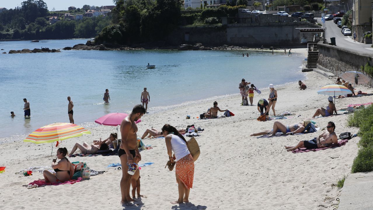 Playa de Menduiña, en Aldán