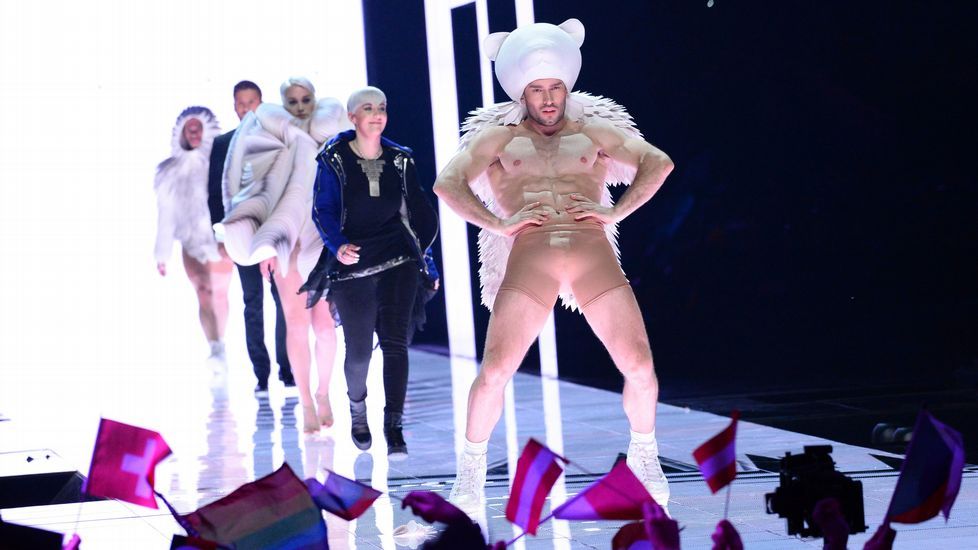 Un momento de la gala de Eurovisión en Suecia.