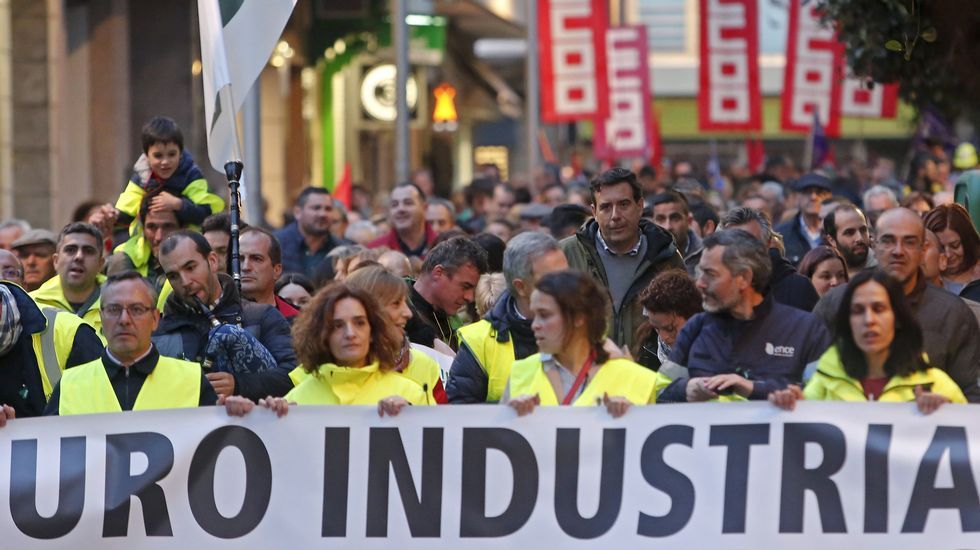 Manifestación de trabajadores de Ence