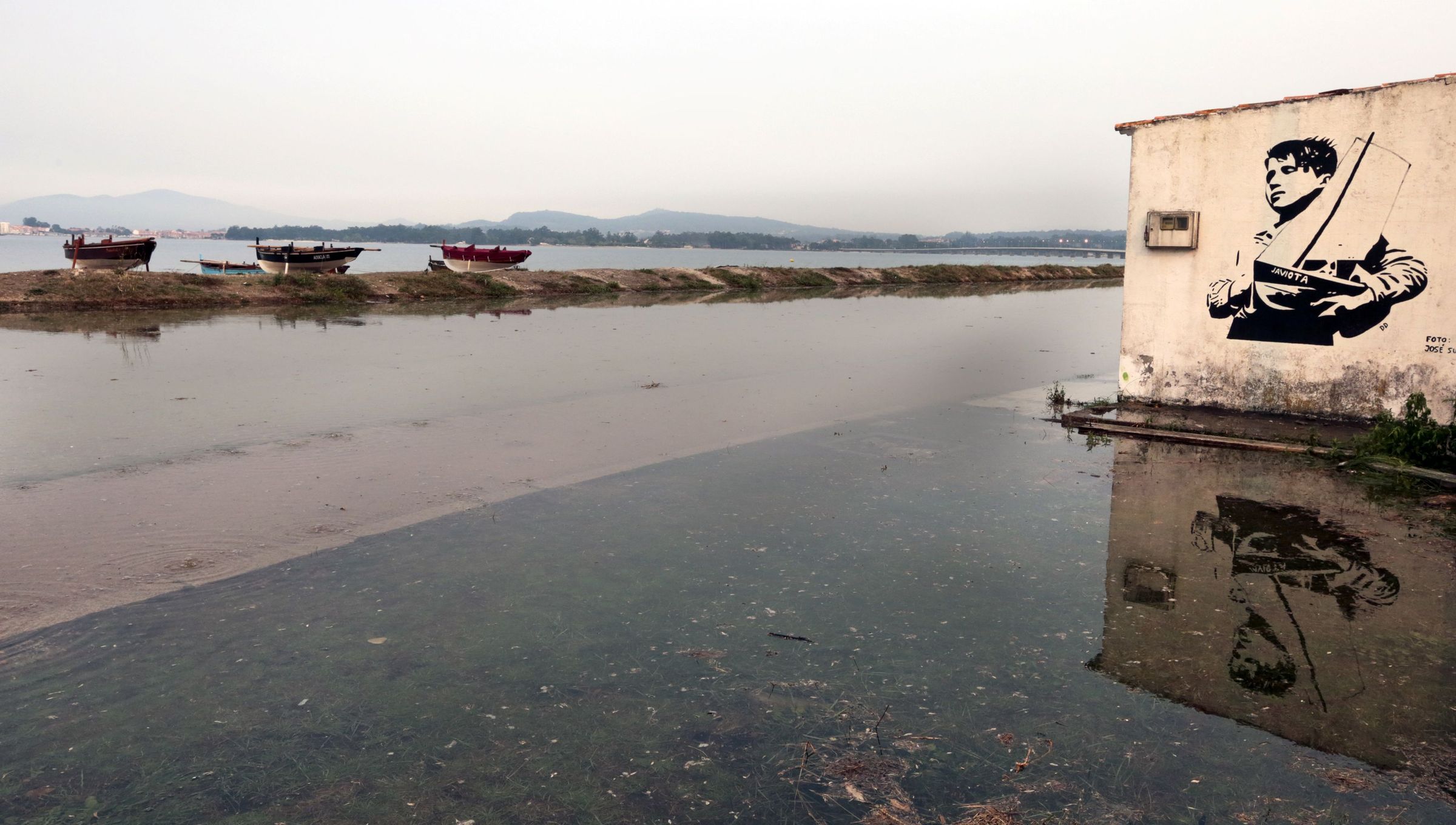 Pleamar na praia de O Bao na Illa de Arousa. 18/09/2024