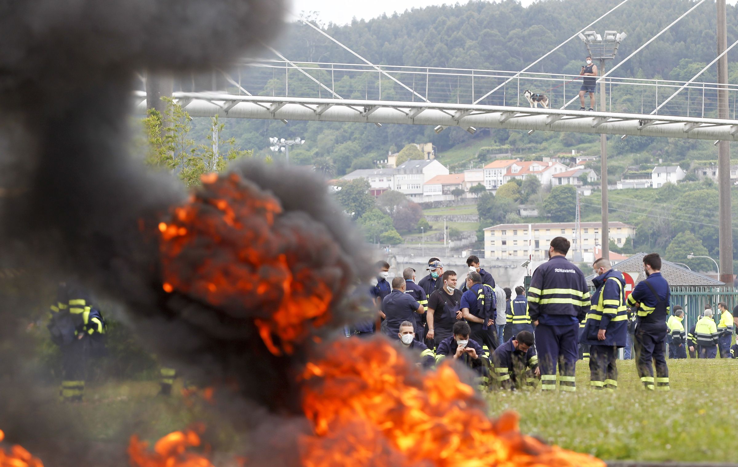 A comarca de Ferrolterra volve a sa�r a r�a para pedir carga de traballo. 27/05/2021
