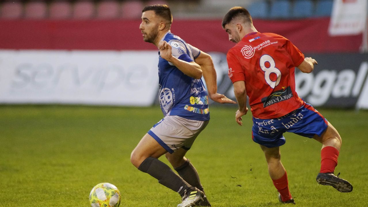 Ambiente de gala en el derbi del fútbol ourensano.La pugna entre la UD Ourense y el Ourense CF fue toda una fiesta del balompié provincial