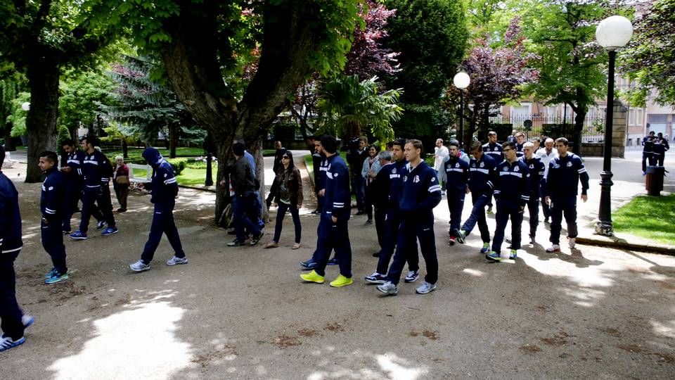 Aficionados del Dépor con Sissoko