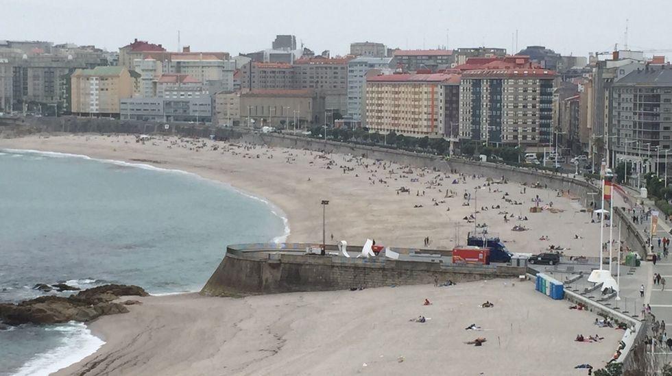 Imagen del Orzán y Riazor a las 16.000 horas
