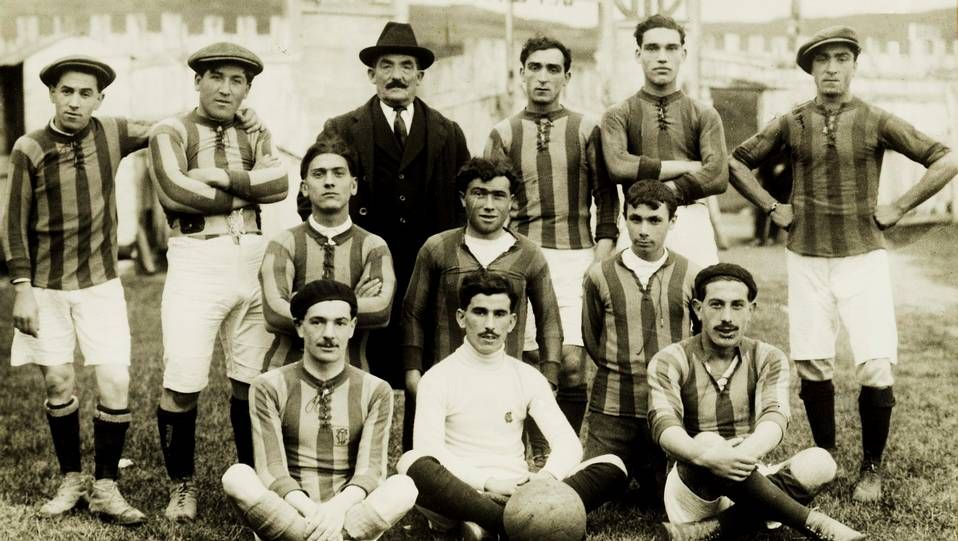 Equipo de fútbol de Santa Lucía.Fiestas de la Gaiteira (agosto de 1954)