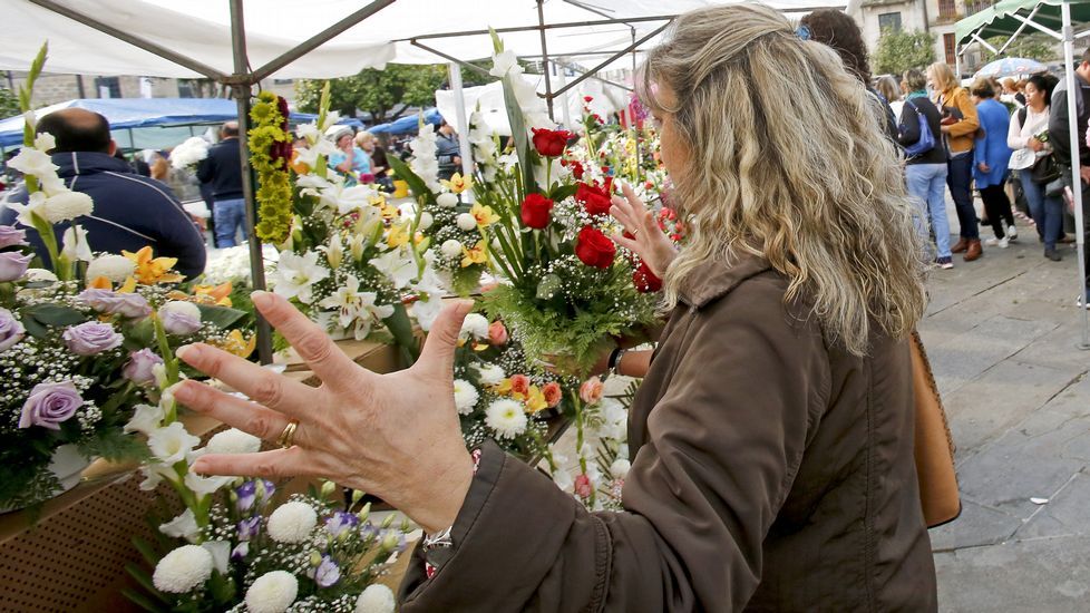 Mercado de flores para Todos los Santos