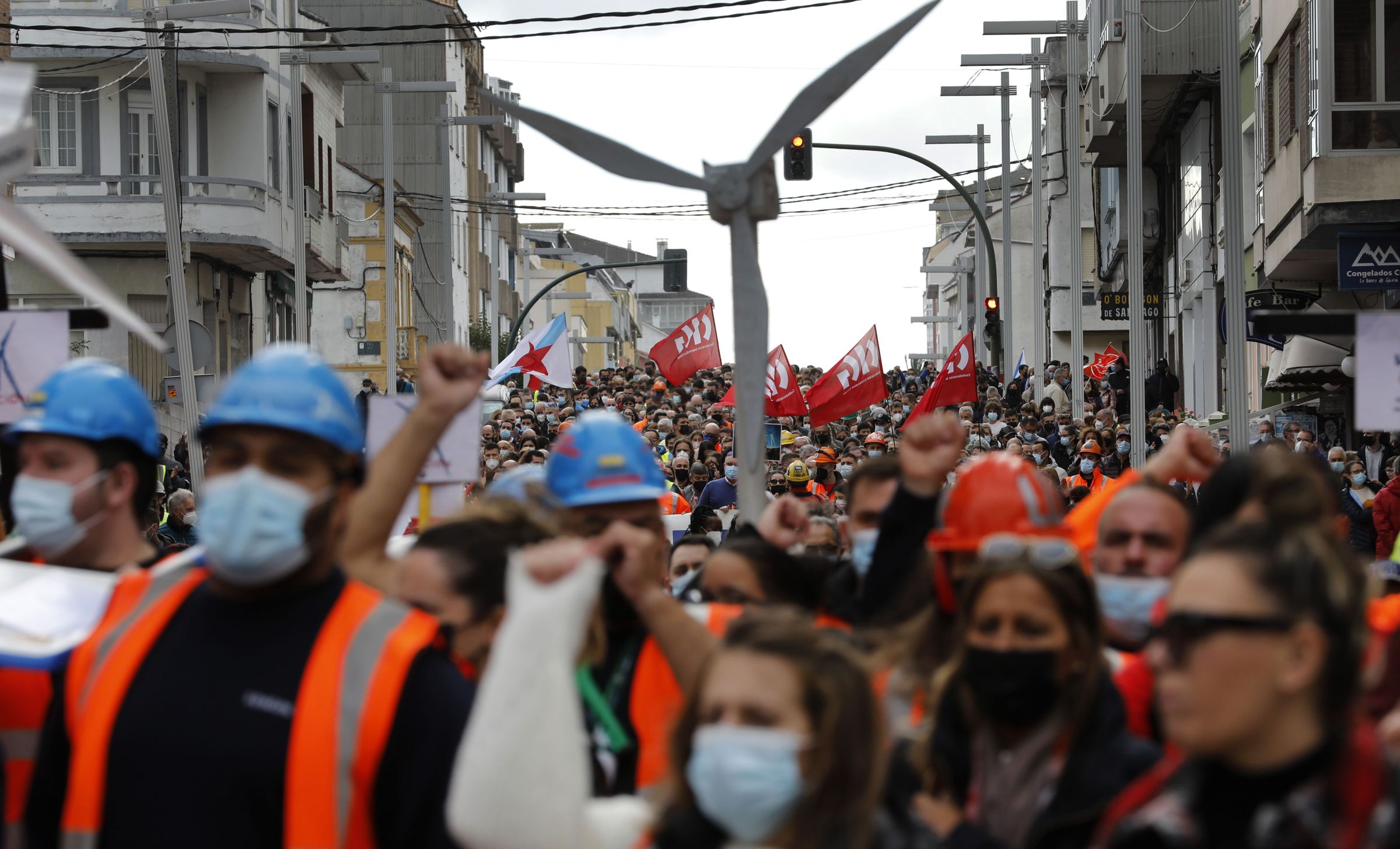 A Mari�a en guerra por unha soluci�n � p�rdida de postos de traballo co peche de Vestas e Alcoa. 17/11/2021