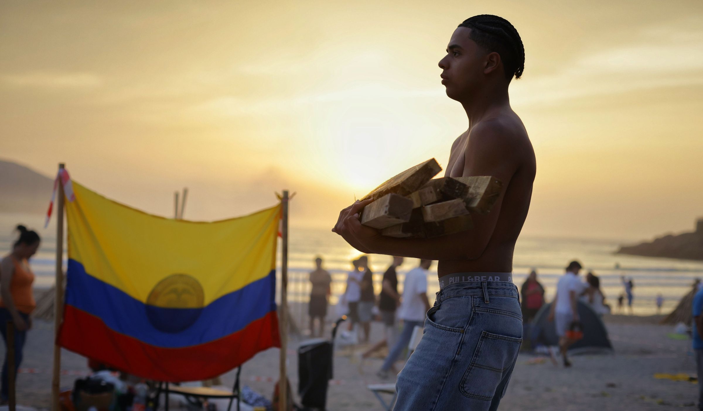 O San Xon mis internacional na praia de Orzn. A Corua. 23/06/2025