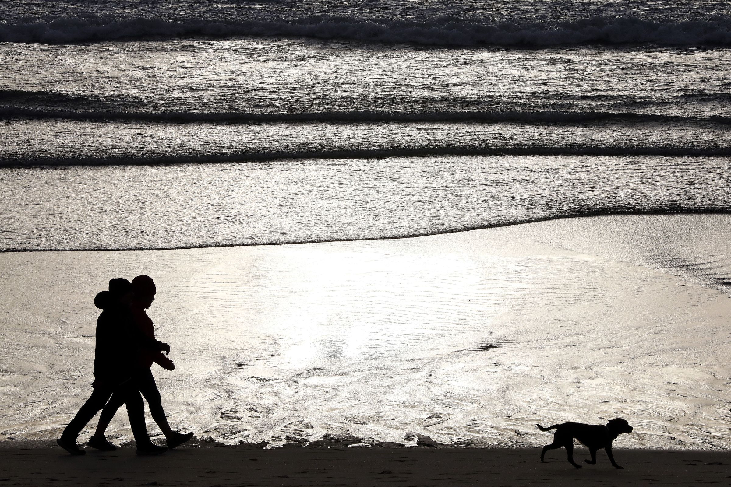 Paseo pola praia de Samil. 08/04/2024