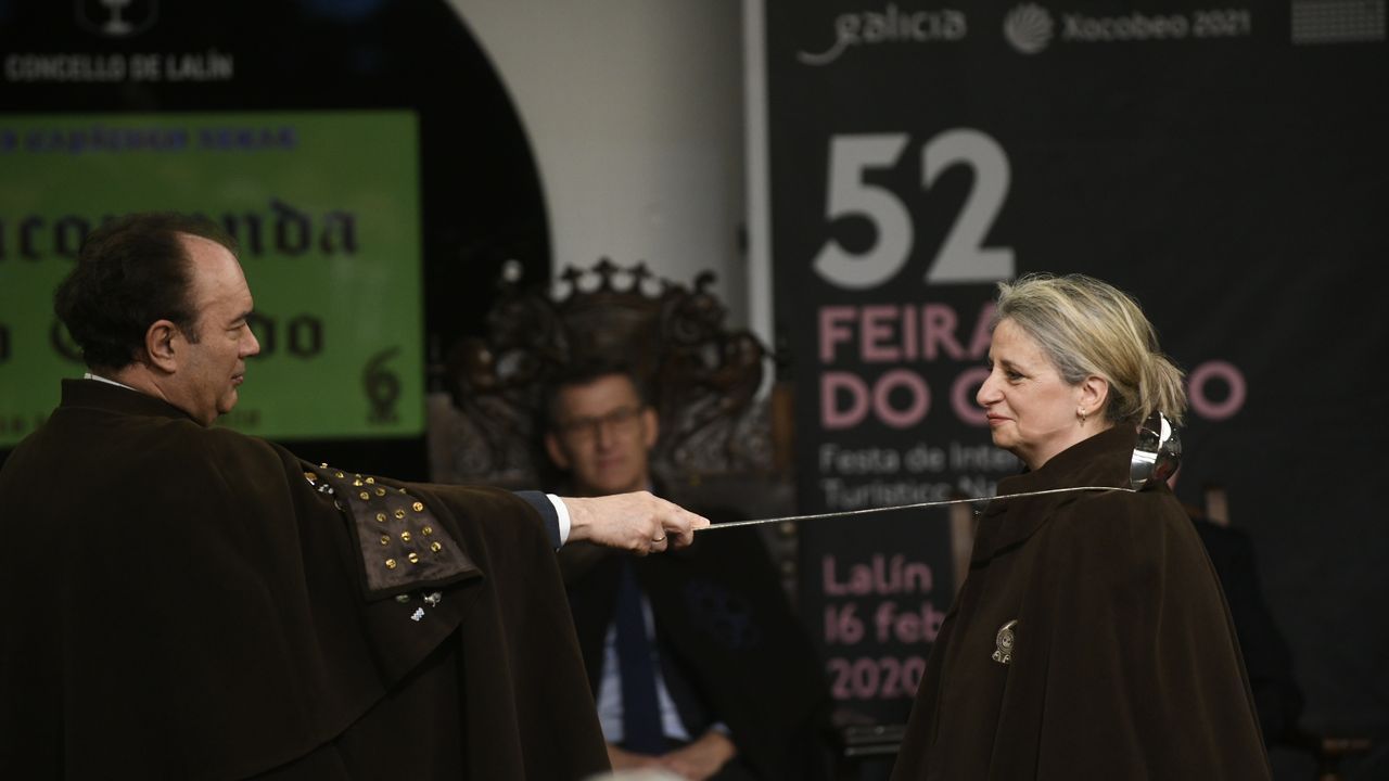 La periodista Amelia Ferreiroa Cuñarro, durante el acto