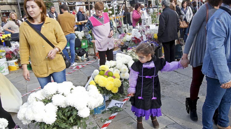 Mercado de flores para Todos los Santos