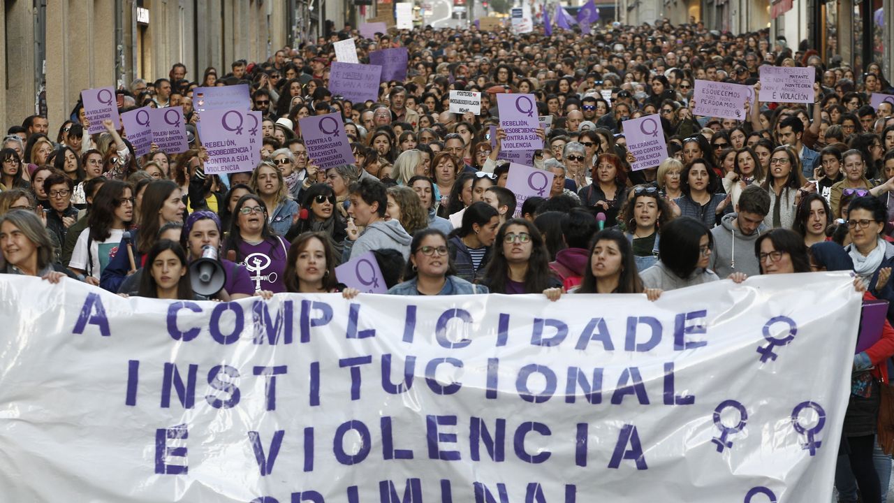 Manifestación en el centro de Vigo