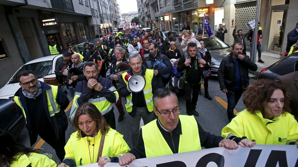 Manifestación de trabajadores de Ence