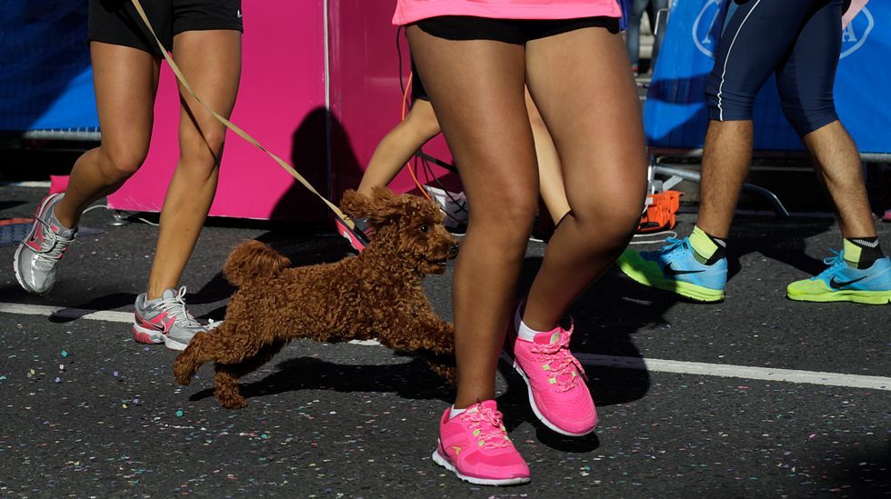 La boxeadora Marta Brañas, participante en la carrera de la mujer
