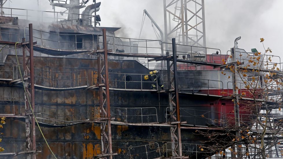 Incendio en los astilleros de Placeres