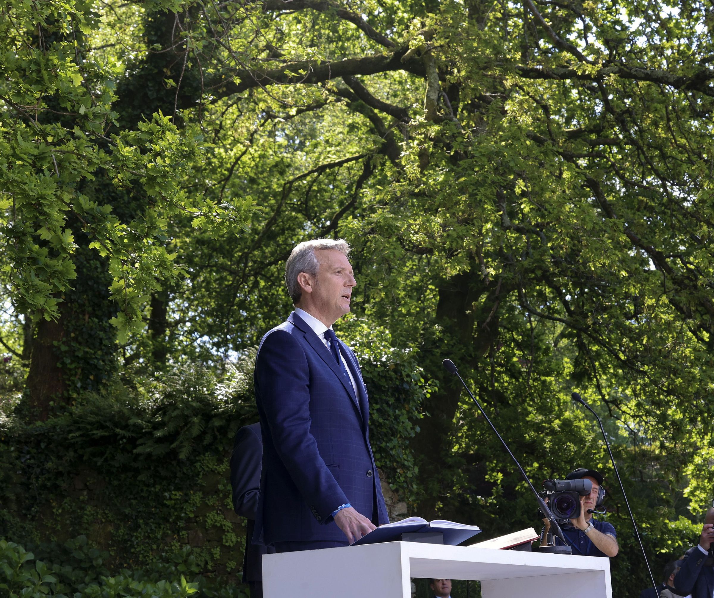 Toma de posesi�n de Alfonso Rueda como presidente da Xunta nos xard�ns de Bonaval. 13/04/2024