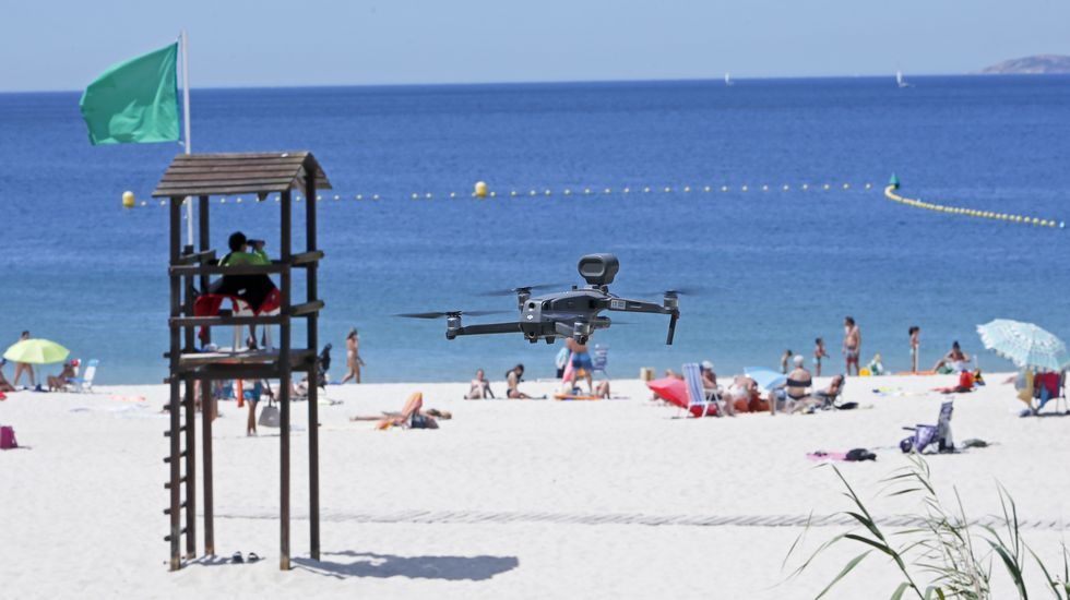 Los drones patrullan Sanxenxo