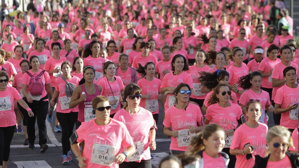 La boxeadora Marta Brañas, participante en la carrera de la mujer