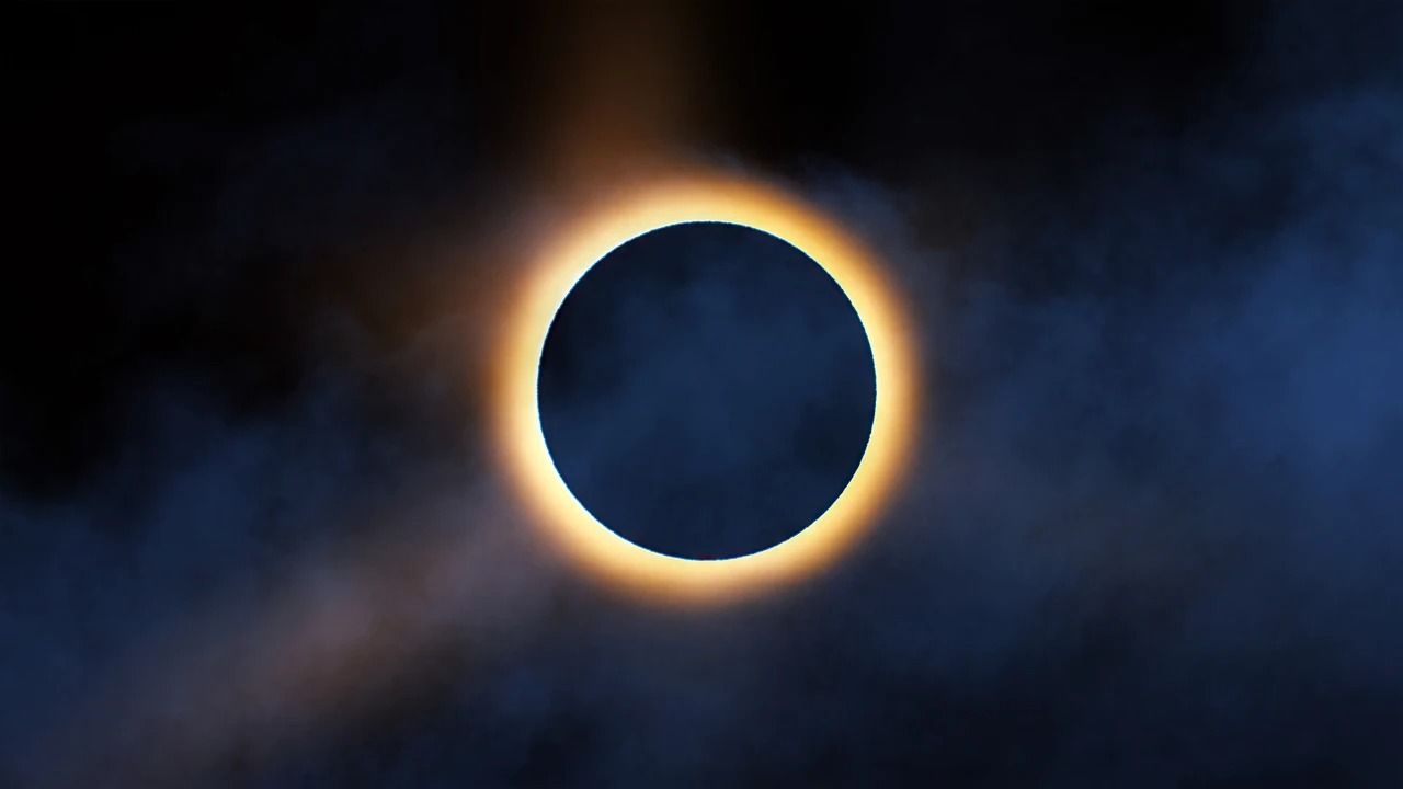 Simulaci�n de un eclipse total de sol