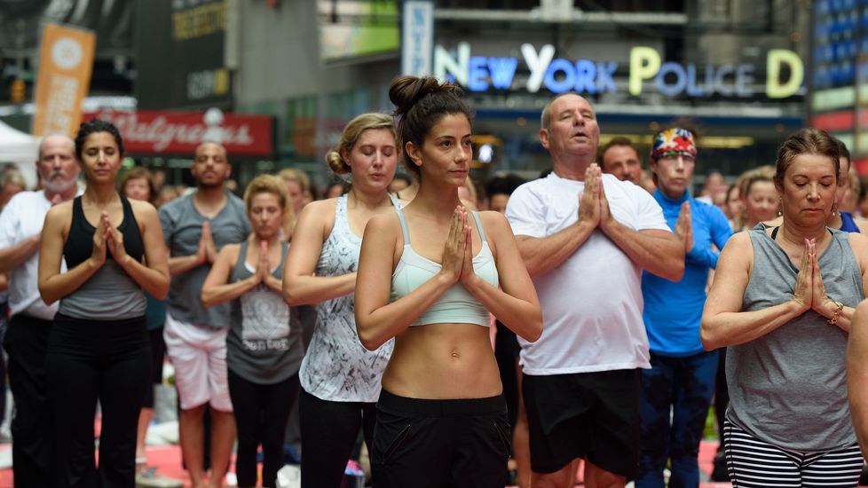 Día Internacional del Yoga en Nueva York.