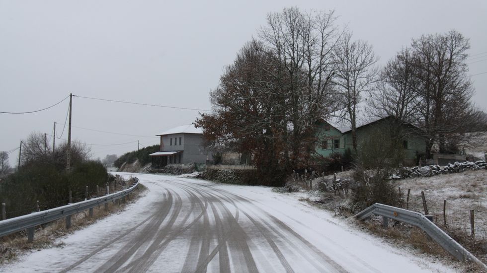 Nieve en A Pobra de Trives (Ourense)