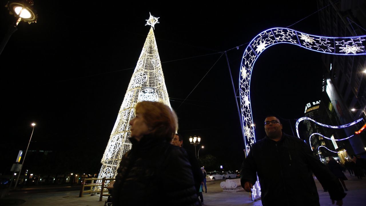 .Encendido del alumbrado navideño en A Coruña