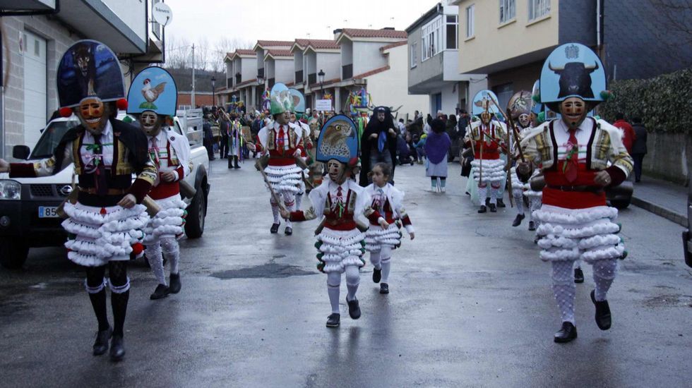 Mascarada ibérica.Cerca de 40 grupos y 800 personas participaron en la mascarada ibérica de Viana do Bolo