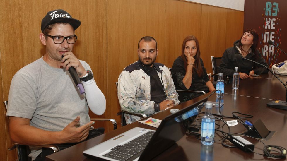 Microcharla con artistas, Saturno,Yoseba MP,Cinta Vidal y Jorit