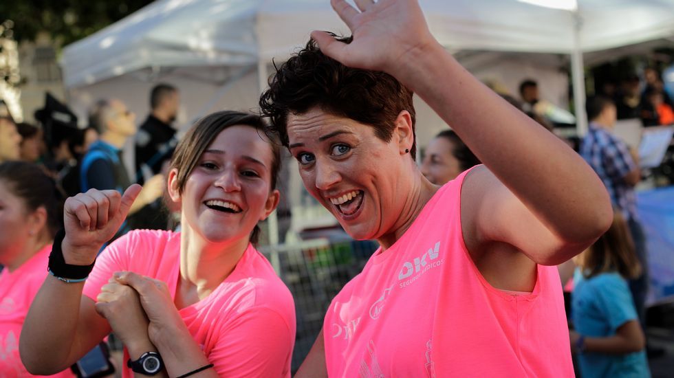 La boxeadora Marta Brañas, participante en la carrera de la mujer