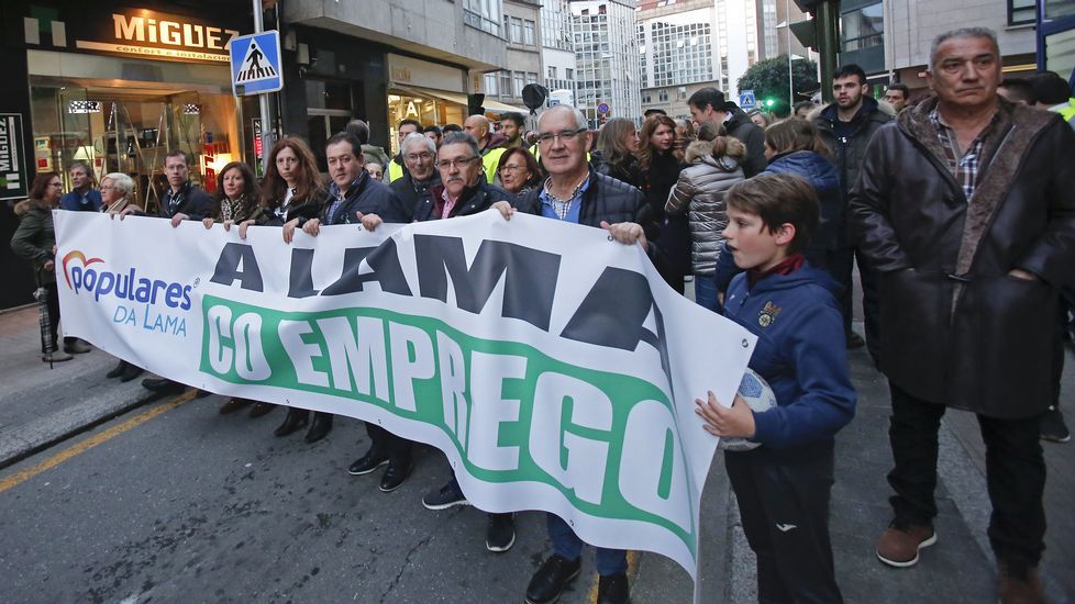 Manifestación de trabajadores de Ence