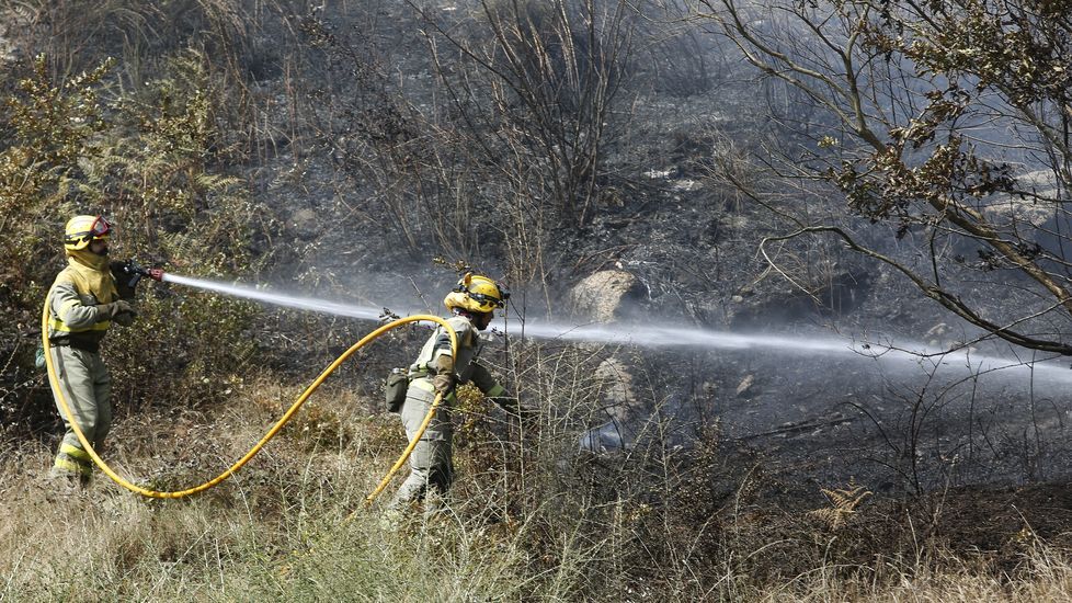 Incendio forestal en Aguasantas