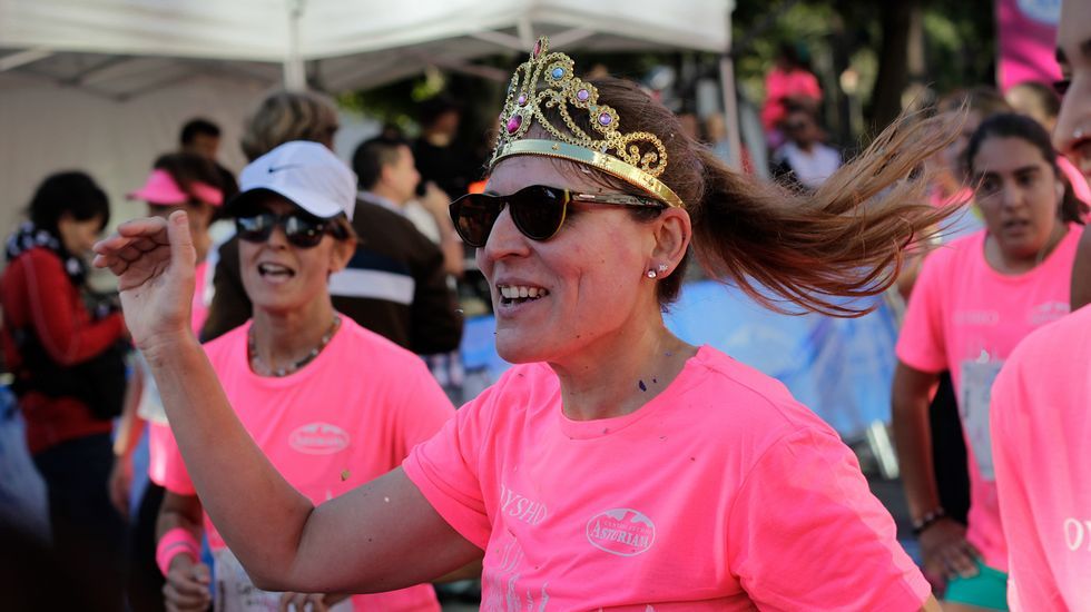La boxeadora Marta Brañas, participante en la carrera de la mujer
