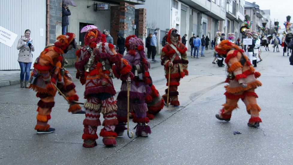 Mascarada ibérica.Cerca de 40 grupos y 800 personas participaron en la mascarada ibérica de Viana do Bolo