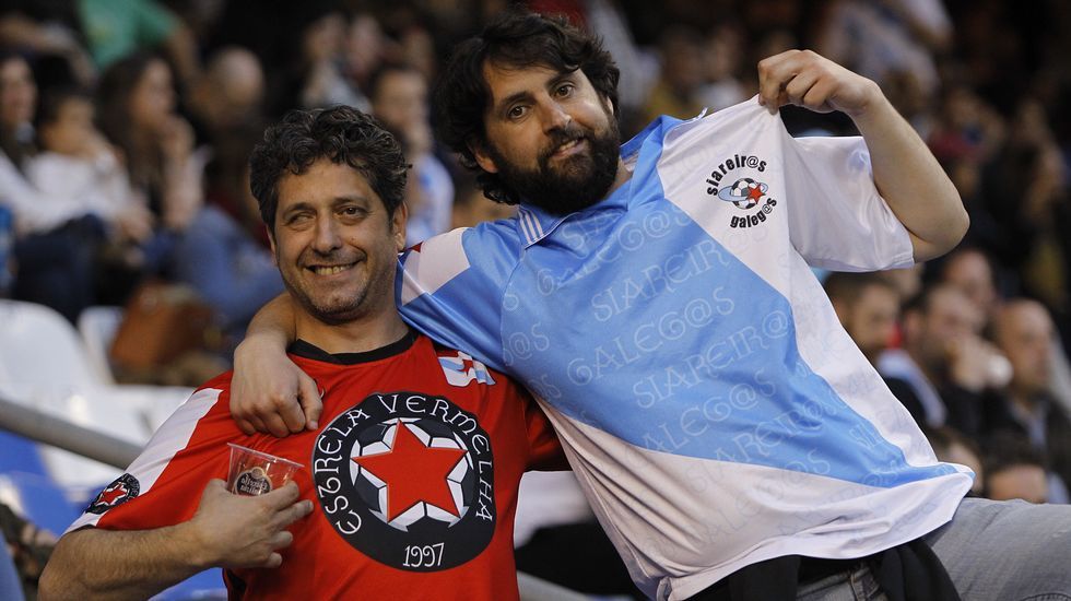 Foto de formación del Galicia-Venezuela del 2016 en el que coincidieron Denis, Sergio, Aspas y Hugo Mallo