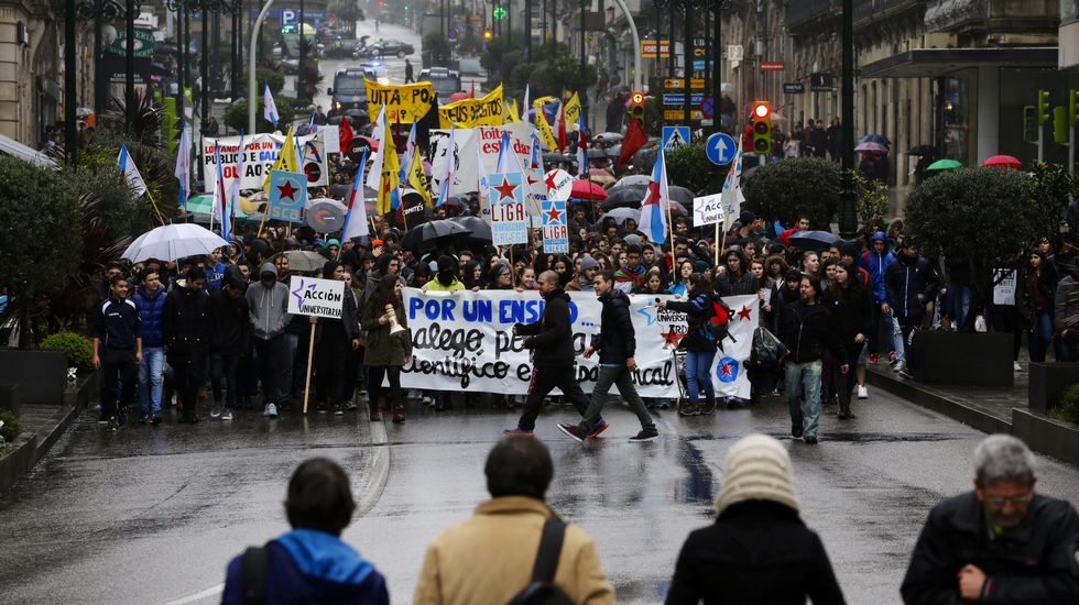 Manifestación en Pontevedra