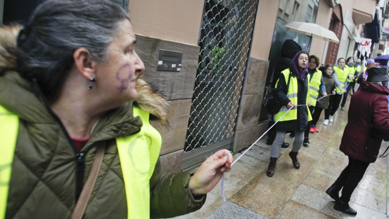 Los participantes en la concentración de Ferrol