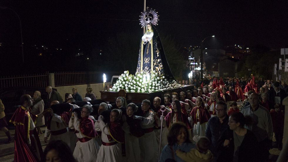 Procesión de Viernes de Dolores en Fisterra