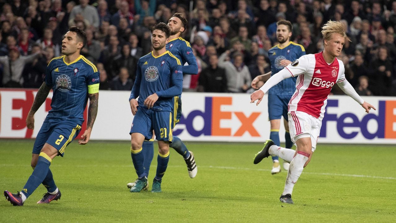 Ajax-Celta (3-2) el 3 de noviembre del 2016
