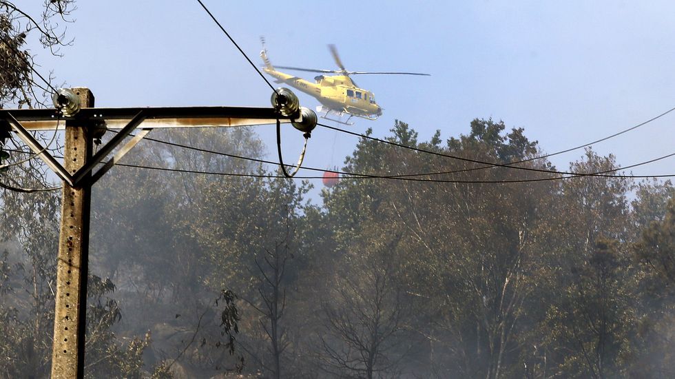 Incendio forestal en Aguasantas