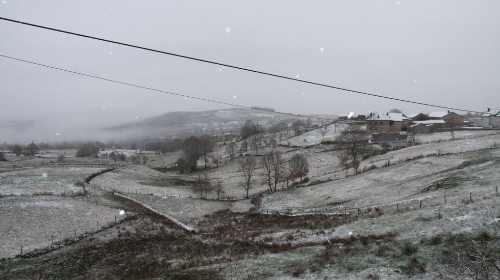 Nieve en A Pobra de Trives (Ourense)