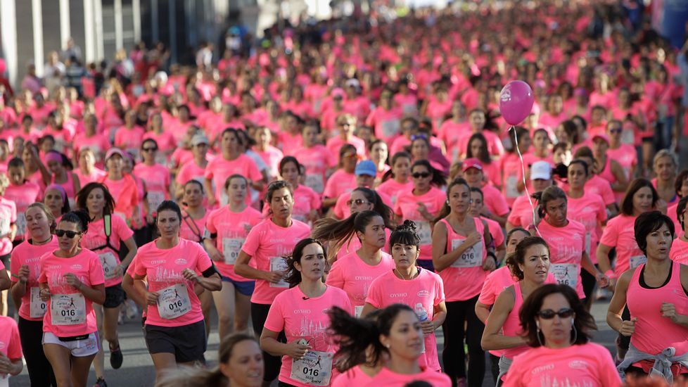 La boxeadora Marta Brañas, participante en la carrera de la mujer