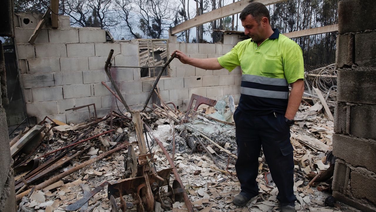 Incendio en Siado, en la comarca de Deza