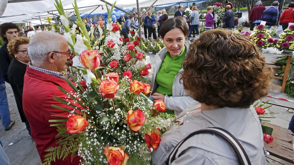 Mercado de flores para Todos los Santos