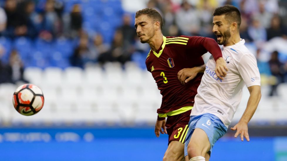 Foto de formación del Galicia-Venezuela del 2016 en el que coincidieron Denis, Sergio, Aspas y Hugo Mallo