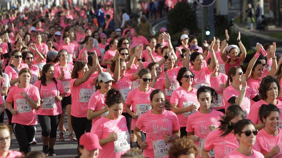 La boxeadora Marta Brañas, participante en la carrera de la mujer