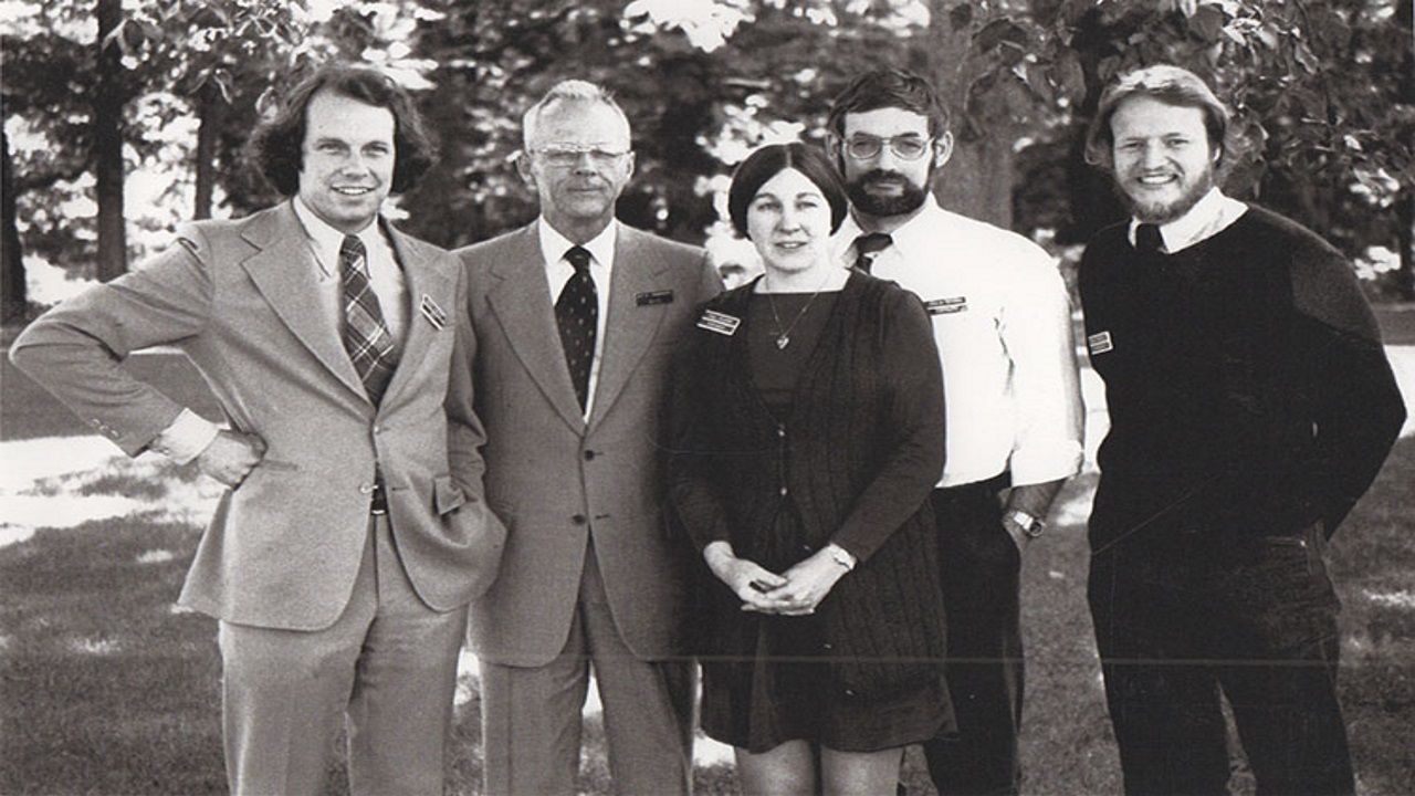 Los investigadores del MIT y autores del informe �Los l�mites del crecimiento� J�rgen Randers, Jay Forrester, Donella Meadows, Dennis Meadows y William Behrens