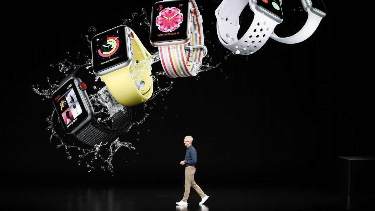 Tim Cook, durante la presentación del nuevo iPhone