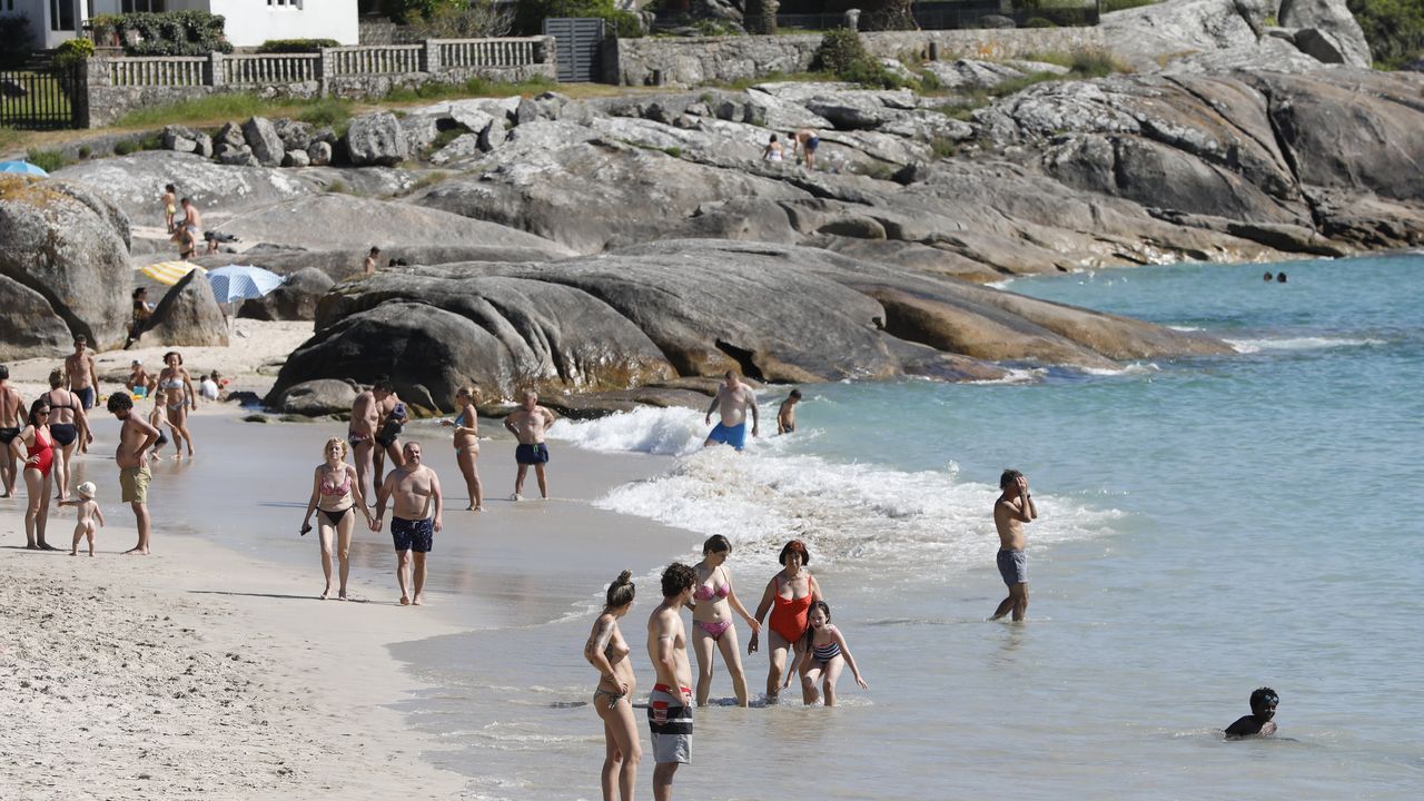 Playa de Menduiña, en Aldán