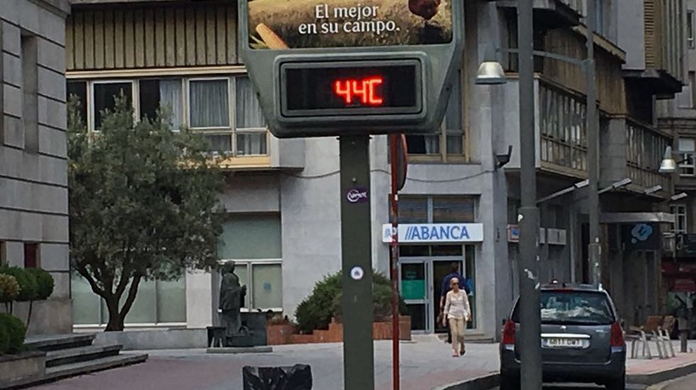 Termómetro en una calle de Ourense